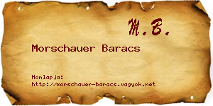 Morschauer Baracs névjegykártya